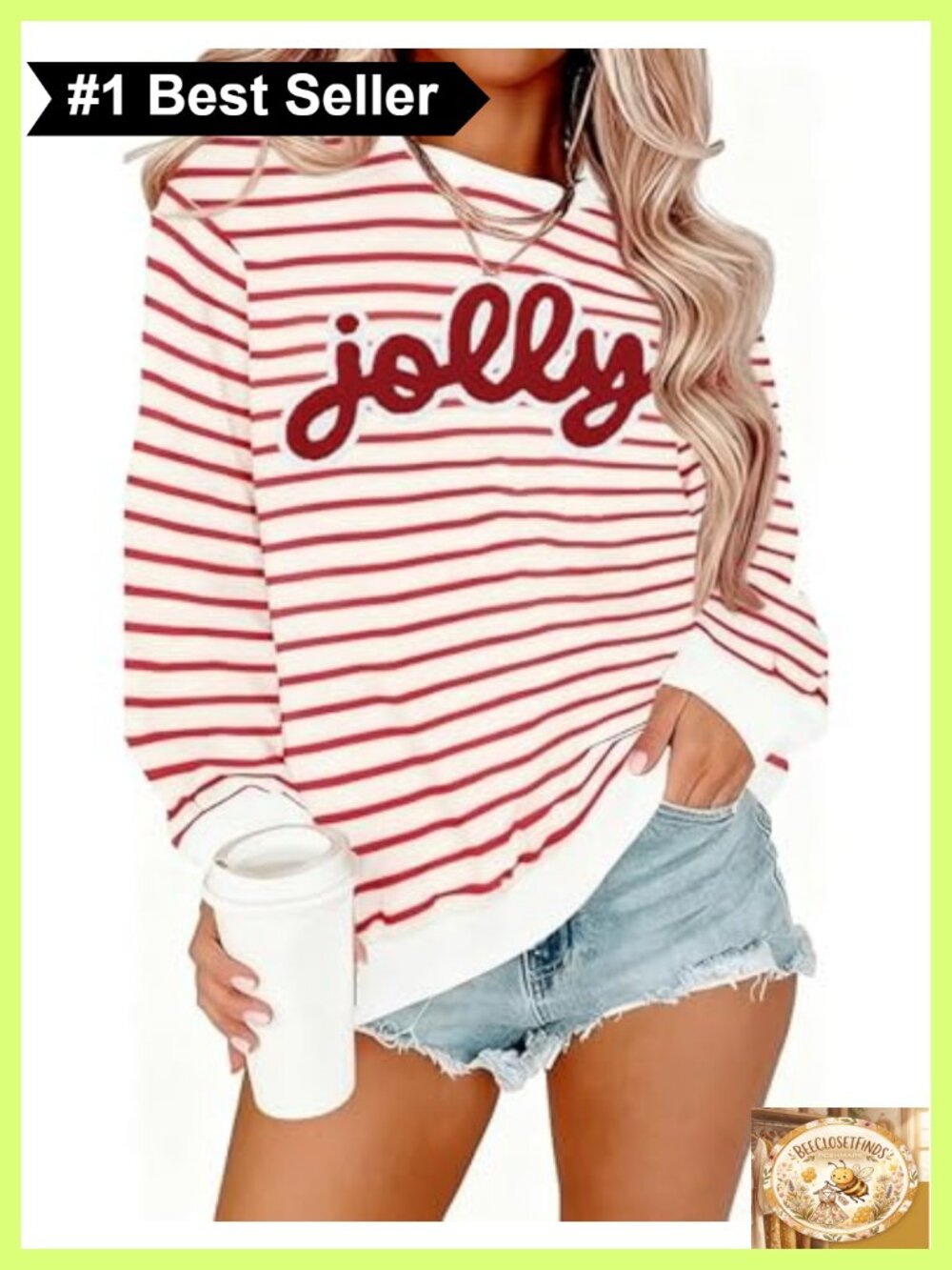 Women's Merry Christmas Embroidered Crewneck Sweatshirt Long Sleeve Pullover